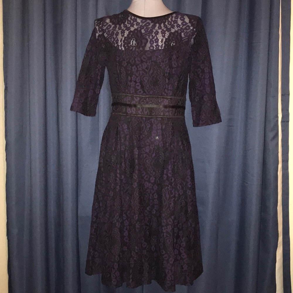 Black and Purple Lacs Miusol dress